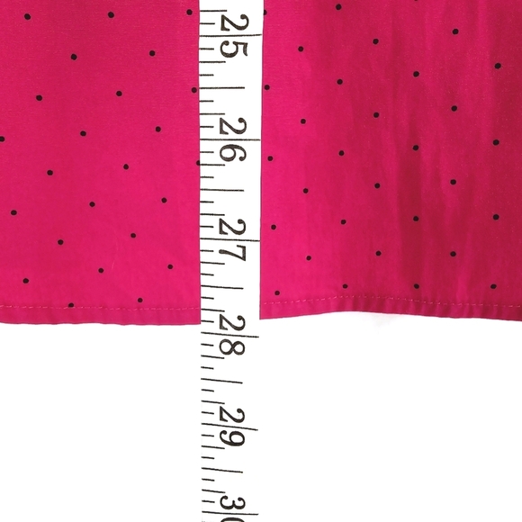 US Polo Lauren Women Sz L Classic Hot Pink Blue Long Sleeve Button Front Top - Picture 4 of 10